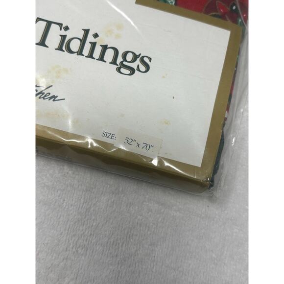 Vtg Bardwil Christmas Tablecloth Napkins Oblong 52” X 70” Victorian Tidings NEW - Picture 5 of 11